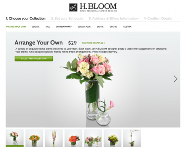 H.Bloom is a subscription service for flowers. It delivers to hotels and apartments, as well as to husbands who need help remembering anniversaries.