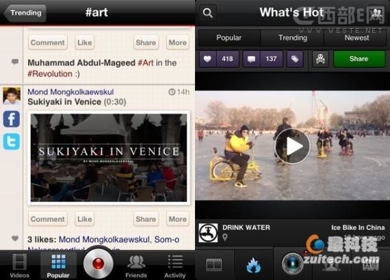 ��һ���罻��ƵӦ�������Socialcam����Viddy
