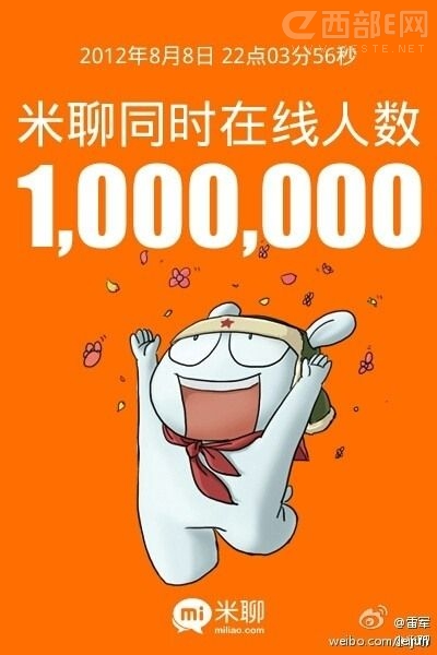 米聊宣布同时在线用户突破100万 累计超过1700万