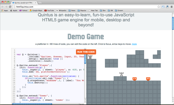 Best HTML5 and javascript game engine Library - html5quintus