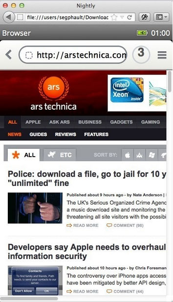 图4:B2G网络浏览器应用