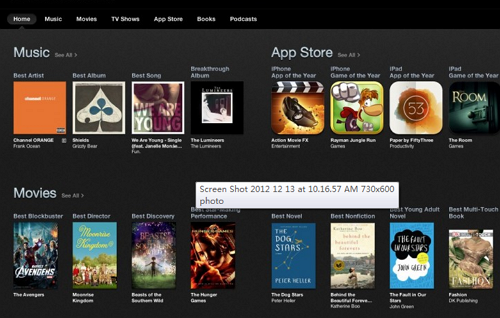苹果发布2012年度iOS最佳应用