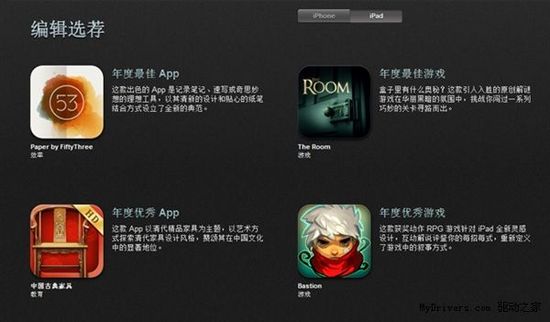 苹果APP Store 2012年度最佳应用出炉