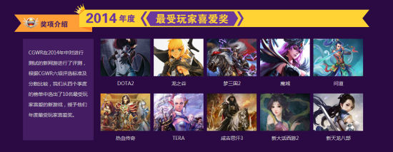 2014年度CGWR中国游戏排行榜颁奖典礼盛大落幕